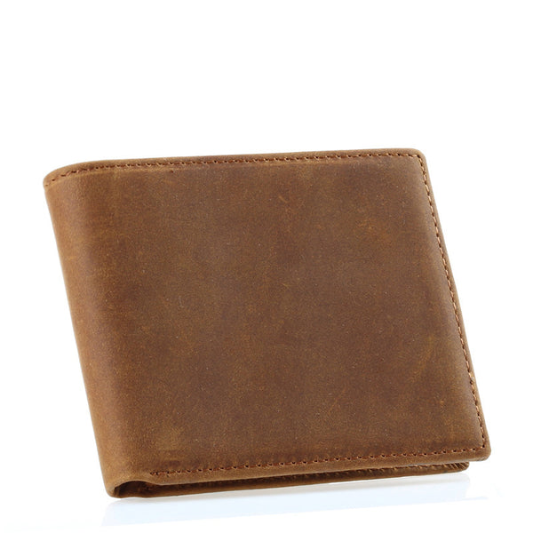 Horse Leather Men Wallet Leather Wallet Men Ultra-Thin Casual Short Wallet