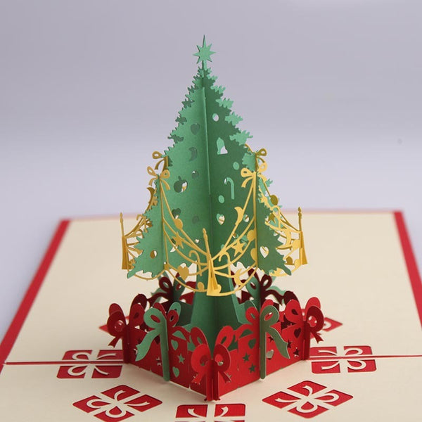 Christmas card gifts 3D stereo greeting card Christmas tree birthday blessing handmade New Year card business card