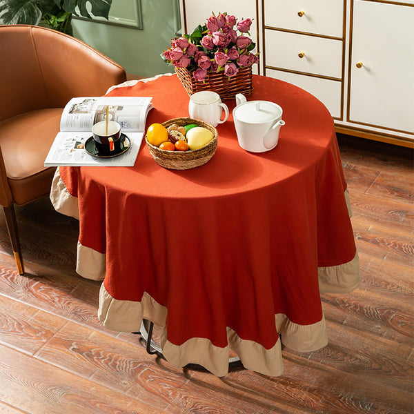 Simple And Stylish Round Table Cloth Cover