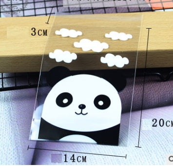 Staying cute rolling pandas can be transparent gift bags mobile phone bag 100