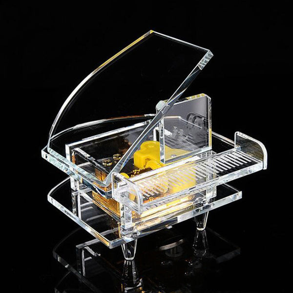 Custom Crystal Glass Piano Music Box Sky City Furnishings