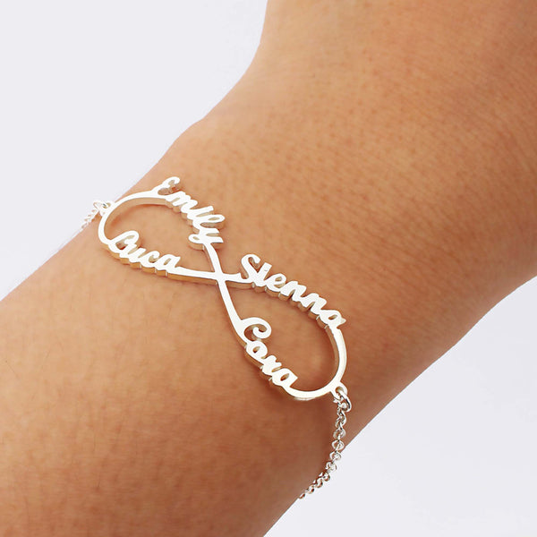 Fashion 8 character infinity Name Bracelet