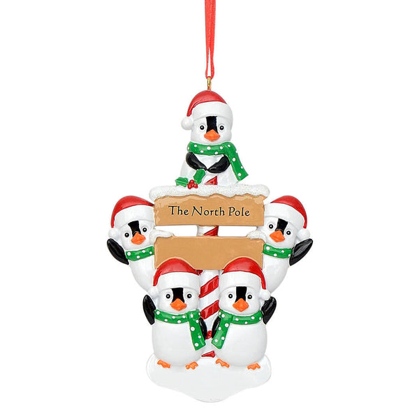 New Penguin Family Christmas Resin Pendant