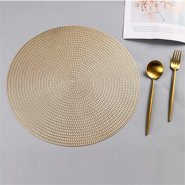 European-style Circular Hollow Non-slip Insulation Placemat