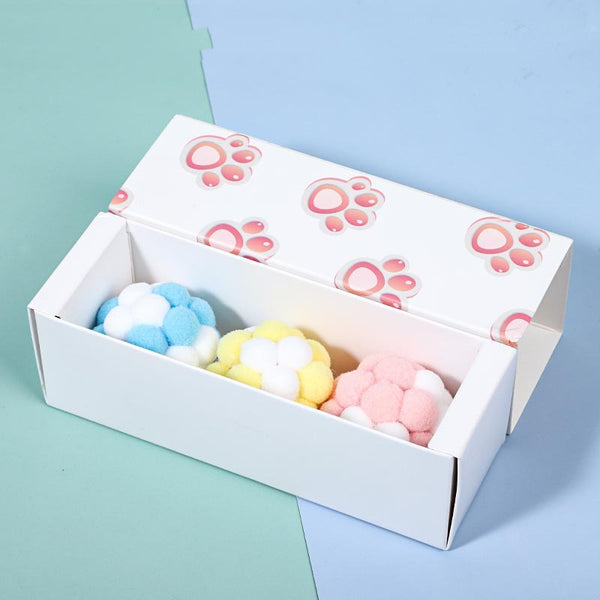 Fashion Gift Box With 3 Or 6 Pompom Toys