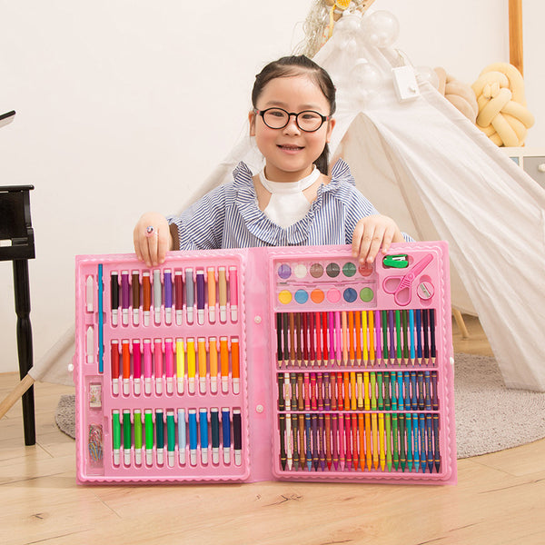 Special Offer 86-piece Children's Painting Kit Student Drawing School Supplies Stationery Set Gift Box