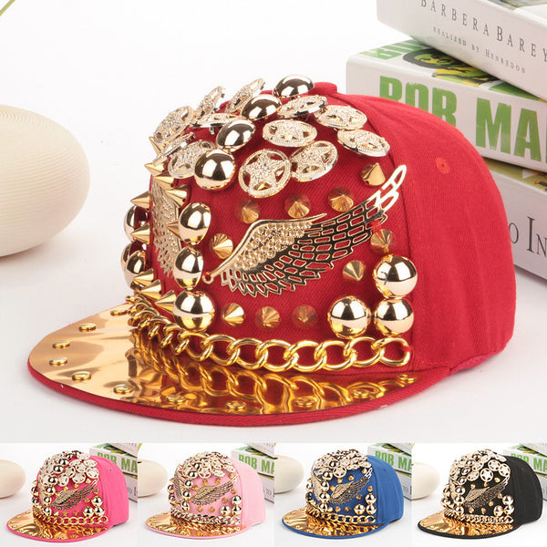 Studded wings baseball cap