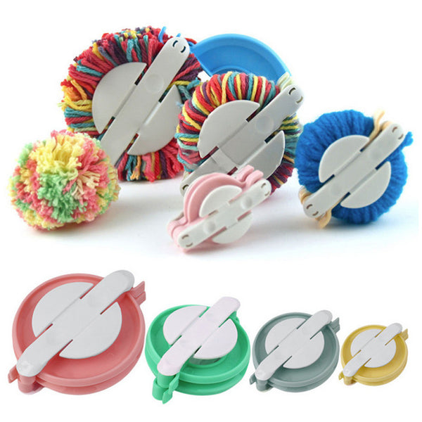 Weaving tools, gram-like plastic ball, pompom, hair ball, four-color DIY yarn ball