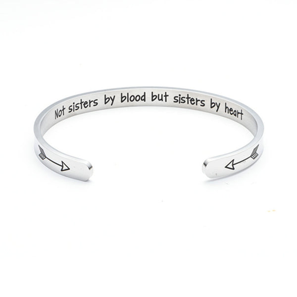 Stainless Steel Bracelet Sister Good Sister Lettering Bracelet