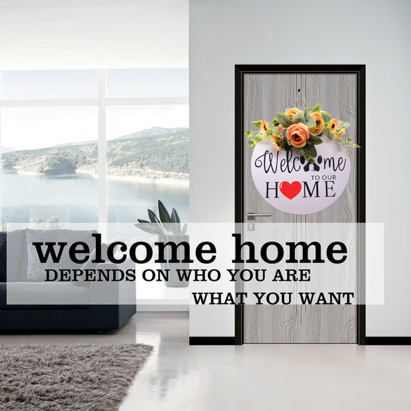 Nordic Ins Home Decoration Round Welcome Wooden Sign