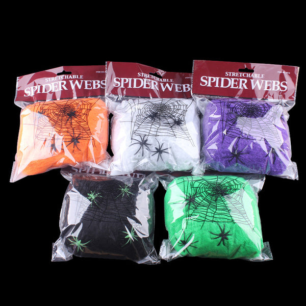 Halloween Supplies Ghost Festival Scene Props Spider Silk Spider Web Accessories