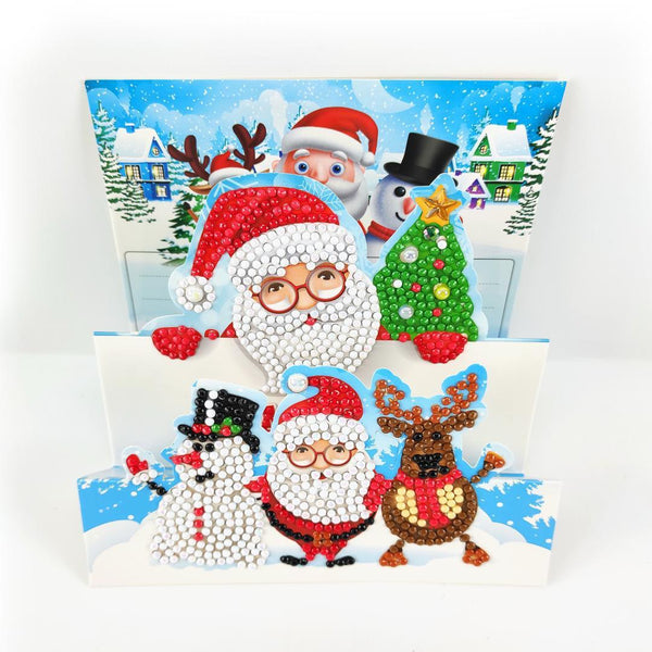 Christmas New DIY Diamond Painting Eight-piece Greeting Card Set