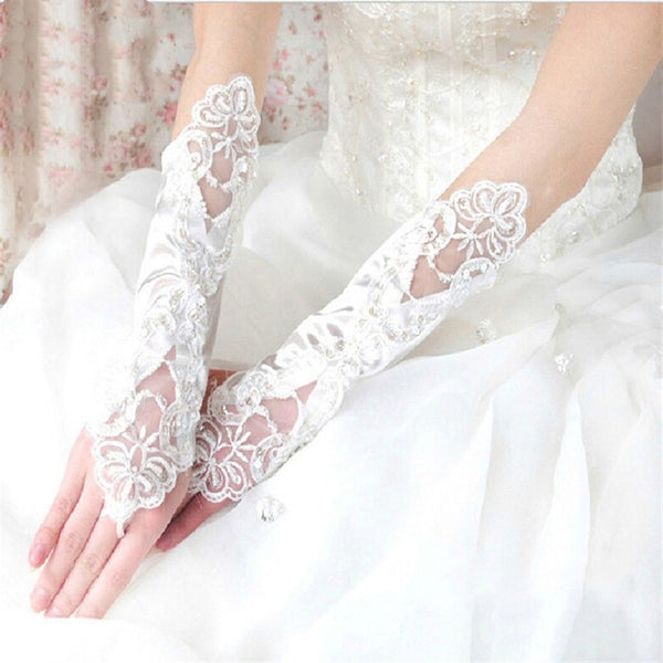 Wedding satin gloves