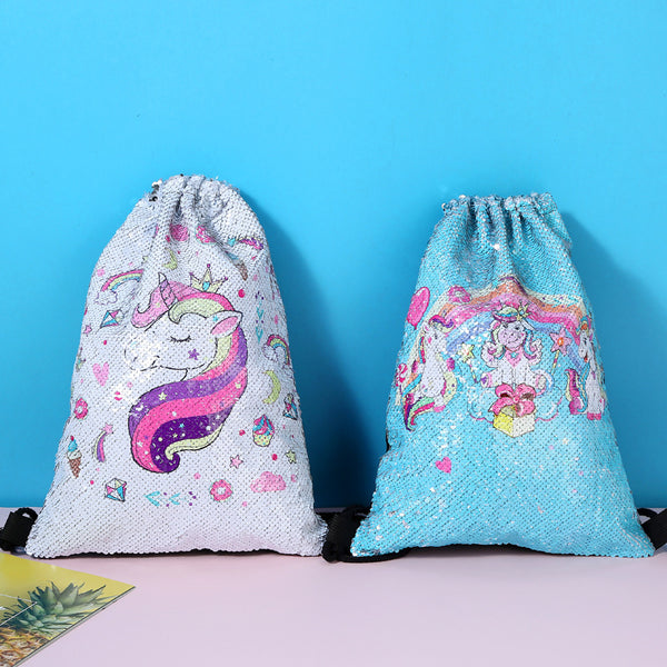 Backpack children cartoon drawstring school bag