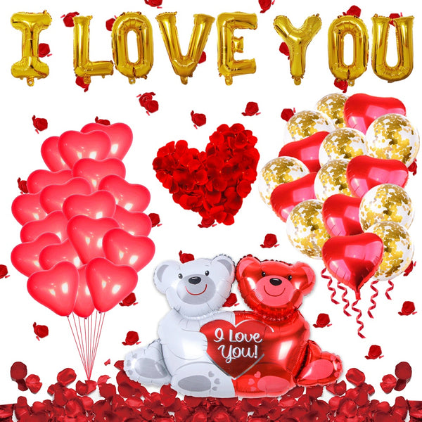 Valentine's Day Balloon Aluminum Film Latex Balloon Wholesale Scene Decoration