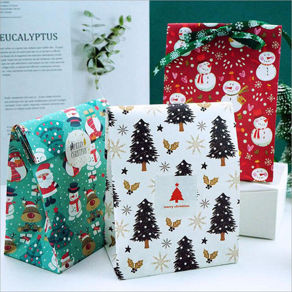 Flat Gift Wrapping DIY Baked Snack Food Packaging Paper Bag