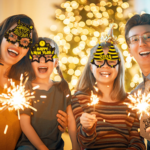 New Year Party Funny Photo Props Paper Glasses