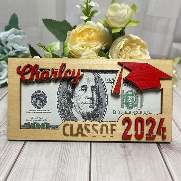 Personalized Name Graduation Wooden Wallet