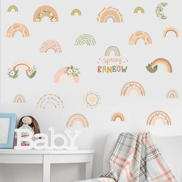 Cartoon Rainbow Children Bedroom Wall Decoration Stickers