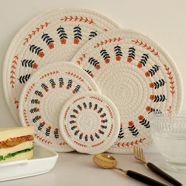 Nordic Cotton Printed Placemat Tray Cushion Coaster