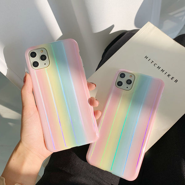 Rainbow Laser Phone Case Custom Logo