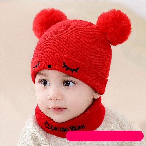 Embroidered cartoon knit hat