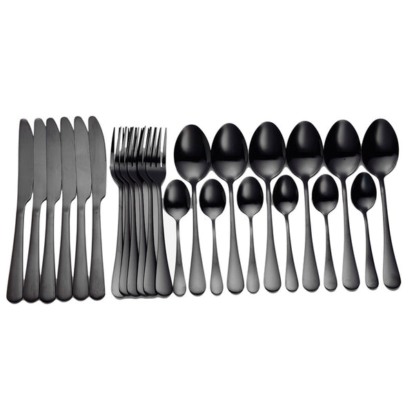 24-piece stainless steel cutlery set