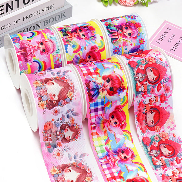 Animal Cartoon Ribbon Printing Ribbon Thermal Transfer Ribbon Flower Diy Ribbon Roll