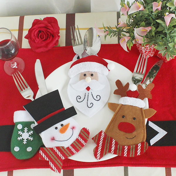 Christmas decorations Restaurant Hotel layout, knives, forks, cutlery, cutlery and knives and forks