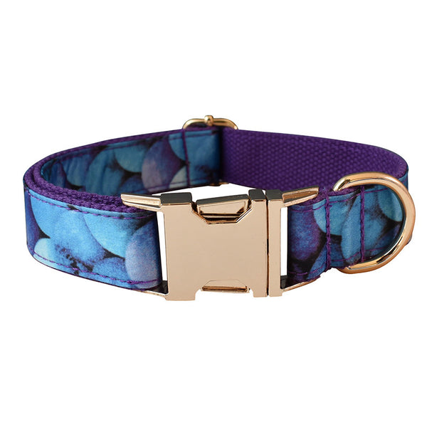 Purple Bottom Mermaid For Pet Collar Bowknot Dog Collar Metal Buckle