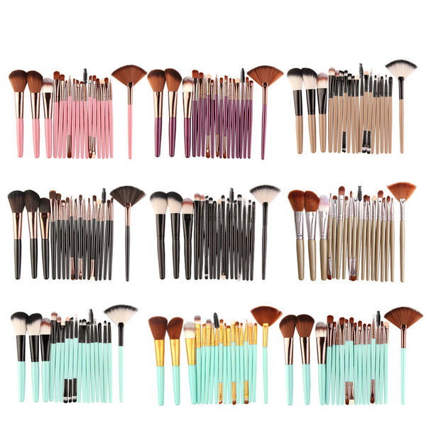 Eye Brushes, Blush Brush, Iip Brush And Fan-Shaped Makeup Brush Set