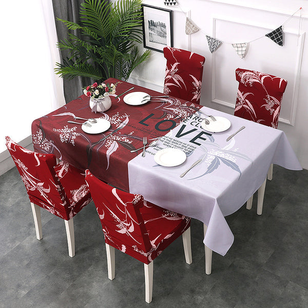 Oil proof and waterproof chair suit tea table small tablecloth table cloth anti scalding cotton linen household cloth