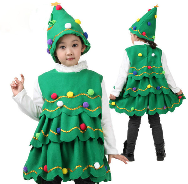 Children's Christmas Tree Performance Dance Costumes