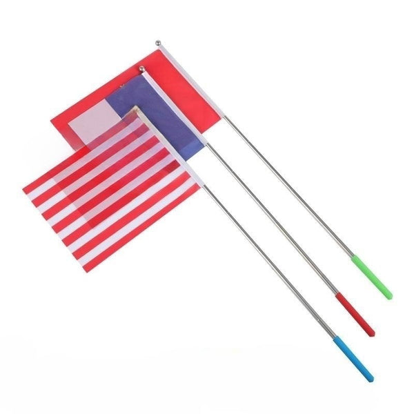 Outdoor Activities With Telescopic Hand Waving Flags