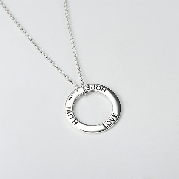 Jewelry S925 Sterling Silver Necklace Love And Hope