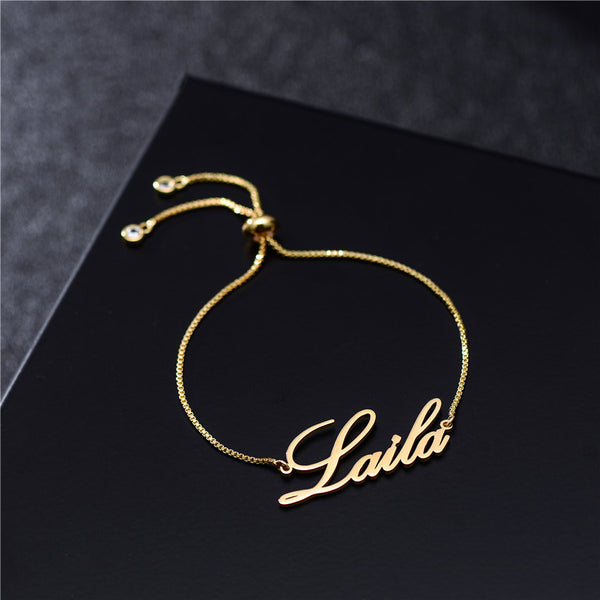 Fashion Personality Stainless Steel Gold Letter Customization