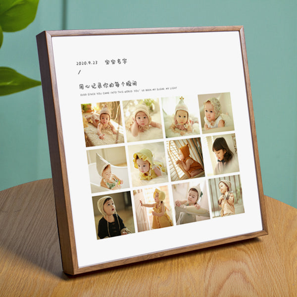 Baby Commemorative Frame Set Table Custom Wash Photo