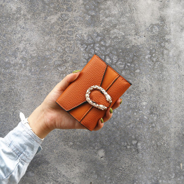 Short stitching leather bag