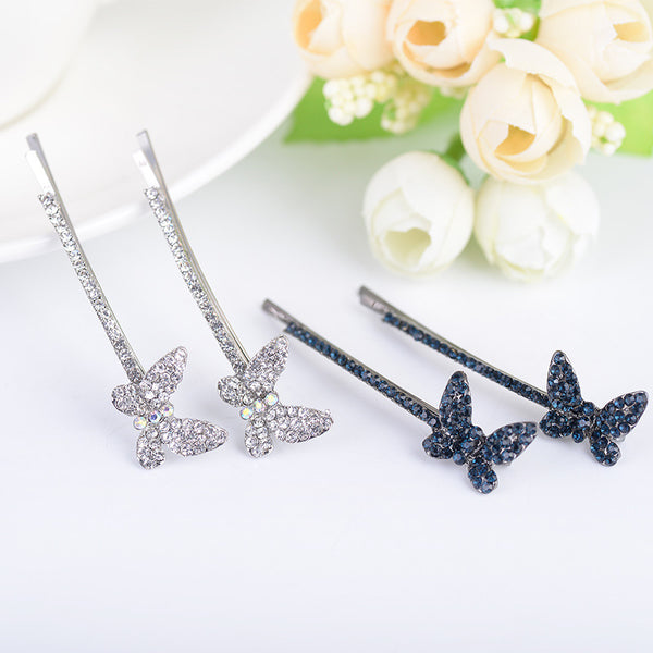 South Korea Creative New Word Clip Korean Bow Rhinestone Barrettes Creative Clover Hair Accessories Exquisite Clover