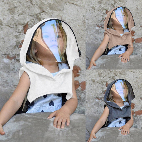 Full Season Children Removable Full Head Hats With Clear Window Hooded Hat Child Windproof Sun Protection Caps Reusable