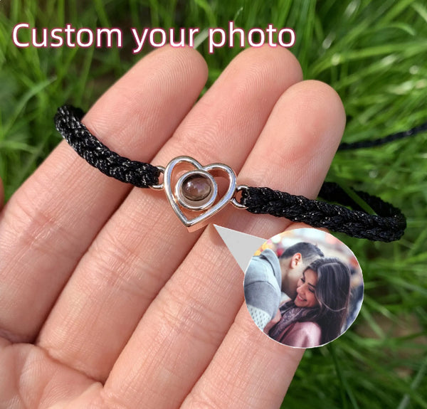 Love Projection Bracelet Men's And Women's String Bracelet 100 Languages Text Name Customized Color Photo