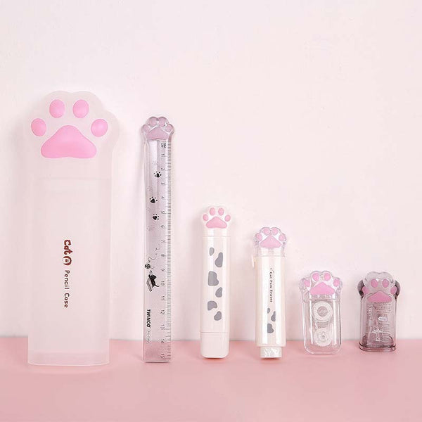 Student Supplies Correction Tape Mini Cat's Claw Pen Case Stationery Set