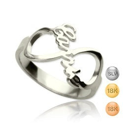 Sterling Silver Infinity Ring Jewelry Personalized Name Custom Ring