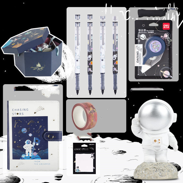 Universe Galaxy Exploration Stationery Set Gift Box Spree Birthday Gift Astronaut Notebook Creative Hand Ledger