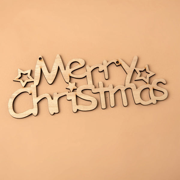 Merry Wooden Sign Christmas Tree Decorations