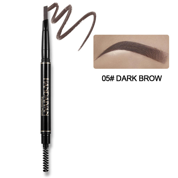 Double head rotating eyebrow pen with brush