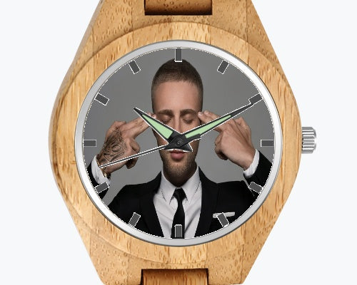 Men's Engraved Wooden Watch