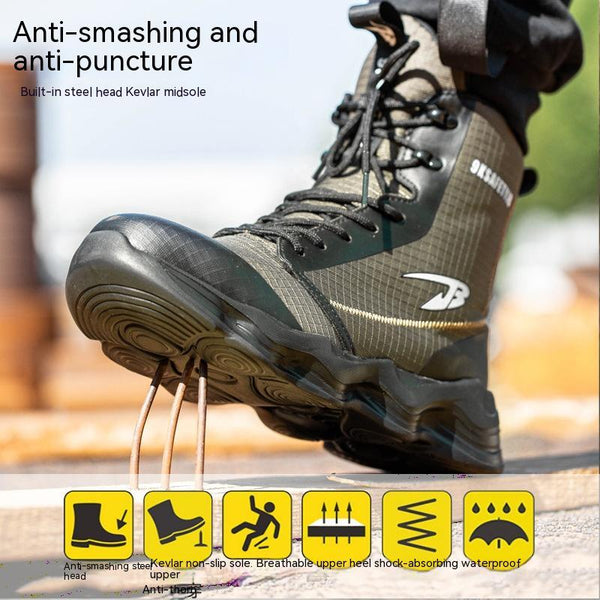 New Men's Work Protective Footwear Anti-chemical Shoes