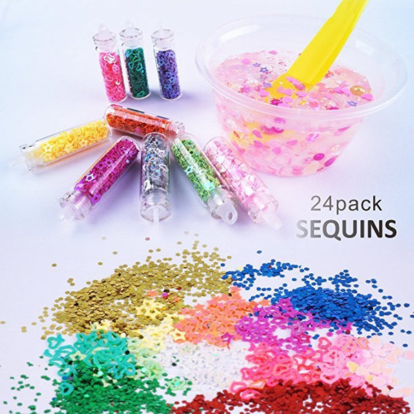 Colorful Foam Ball Flat Beads Gold Powder Sugar Paper Set