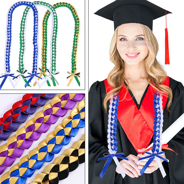 Double Layer Graduation Ribbon Garland Braided Lanyard